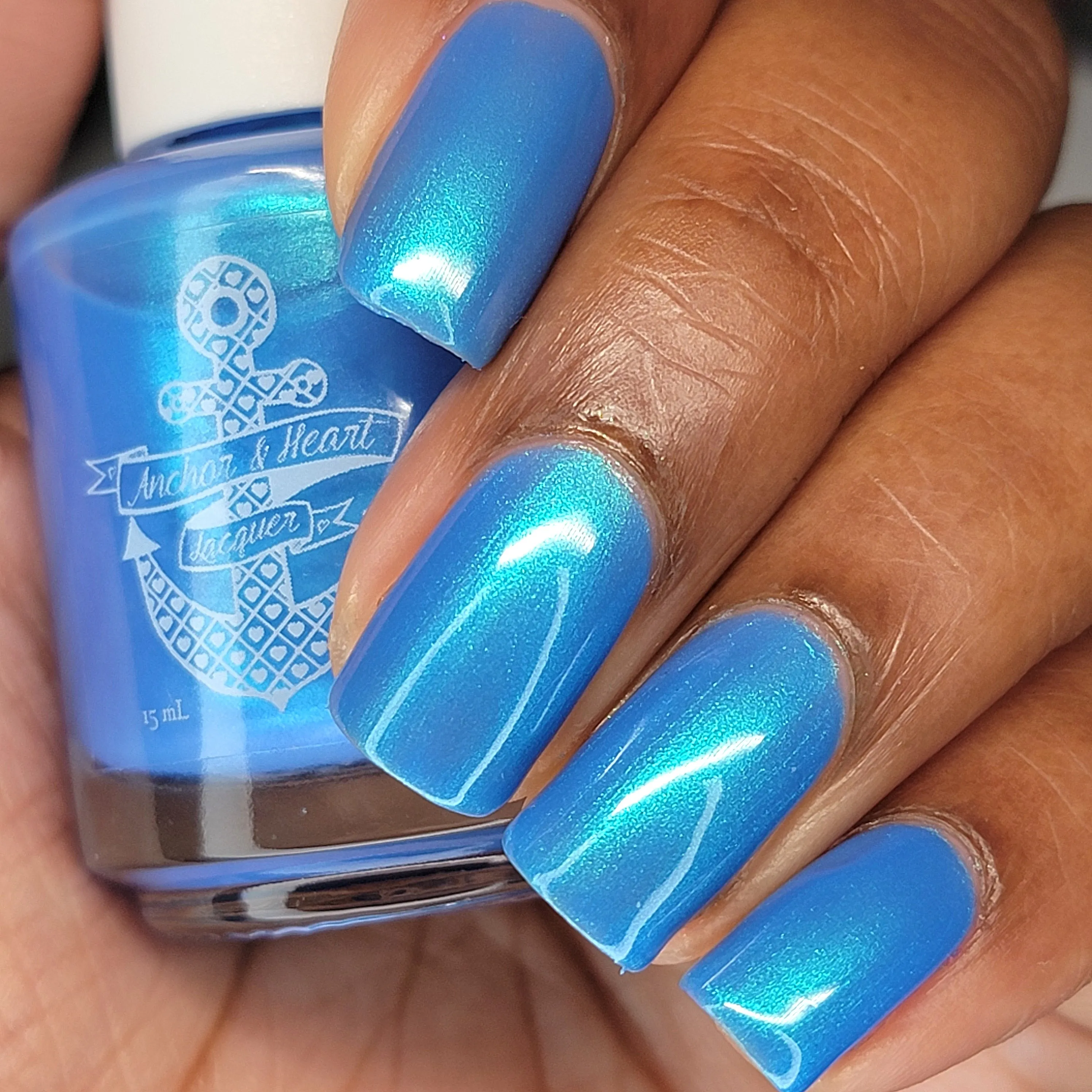 What-EVER! - blue shimmer nail polish