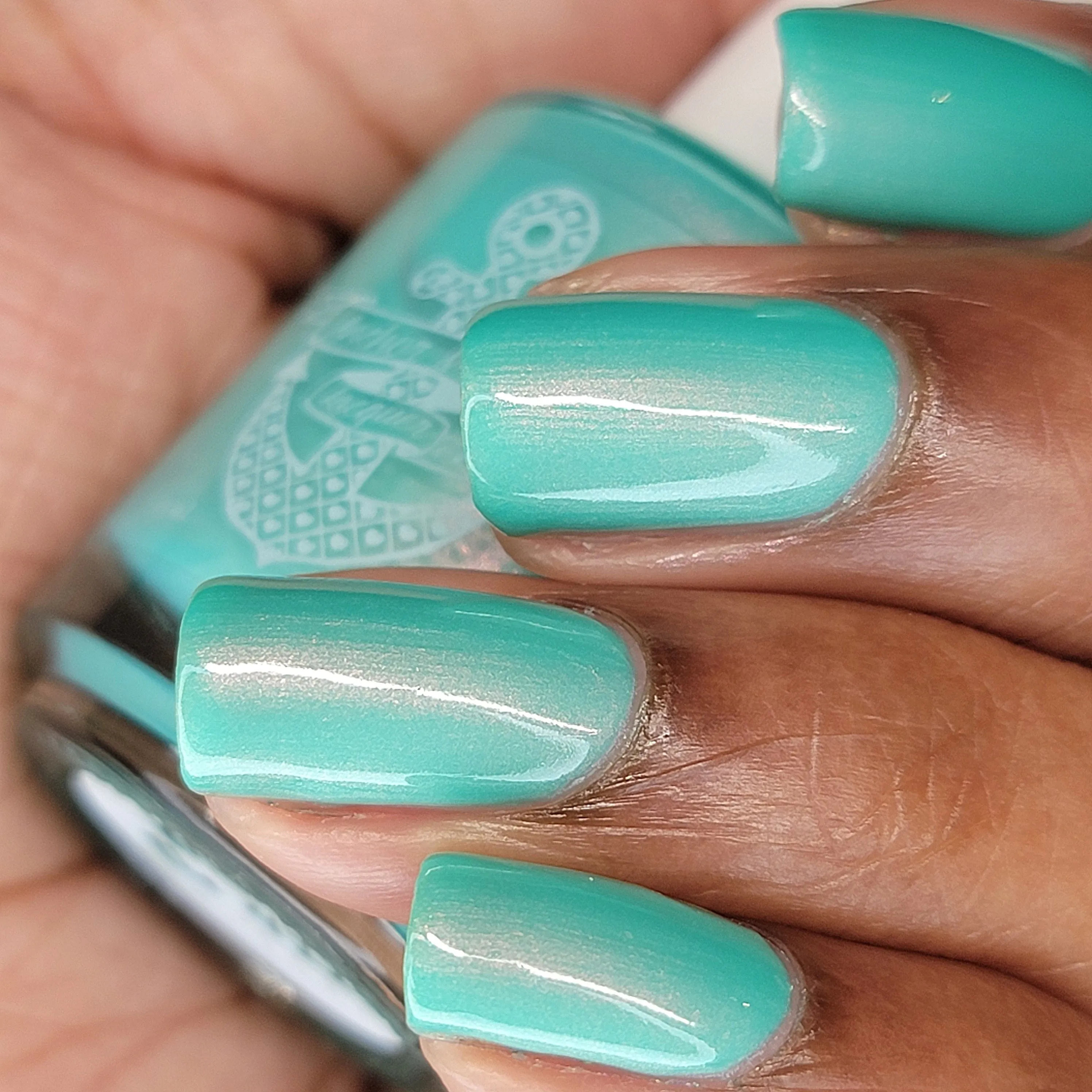 What's the 411? - turquoise shimmer nail polish