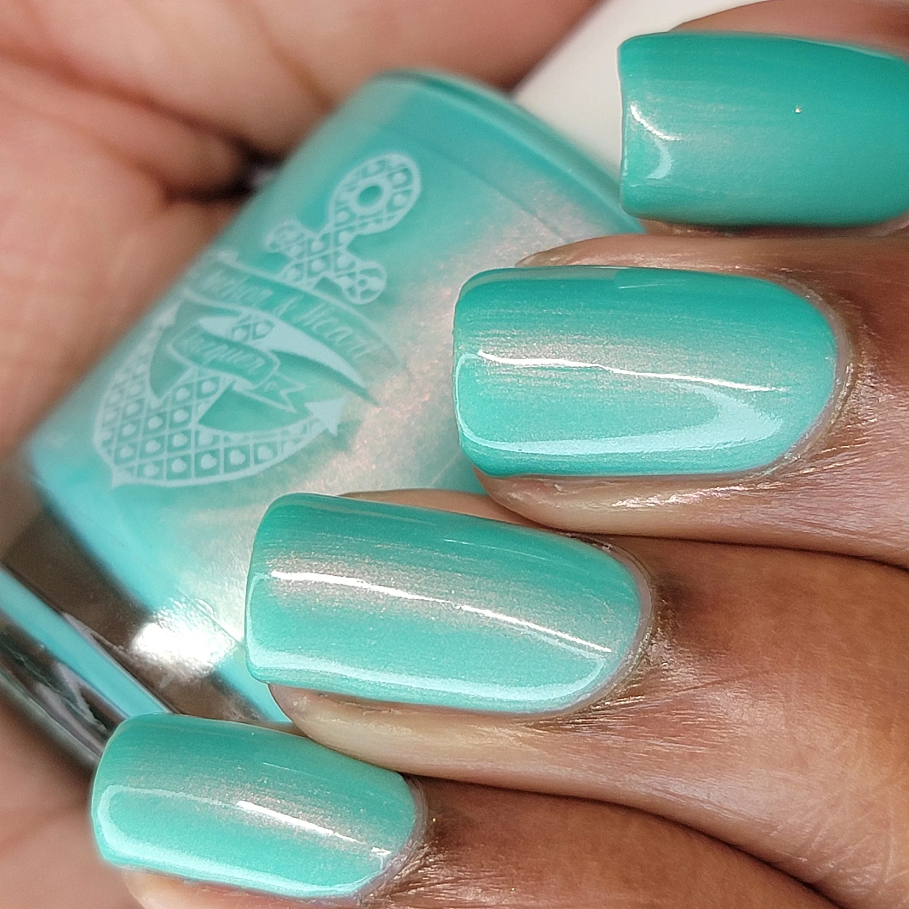 What's the 411? - turquoise shimmer nail polish