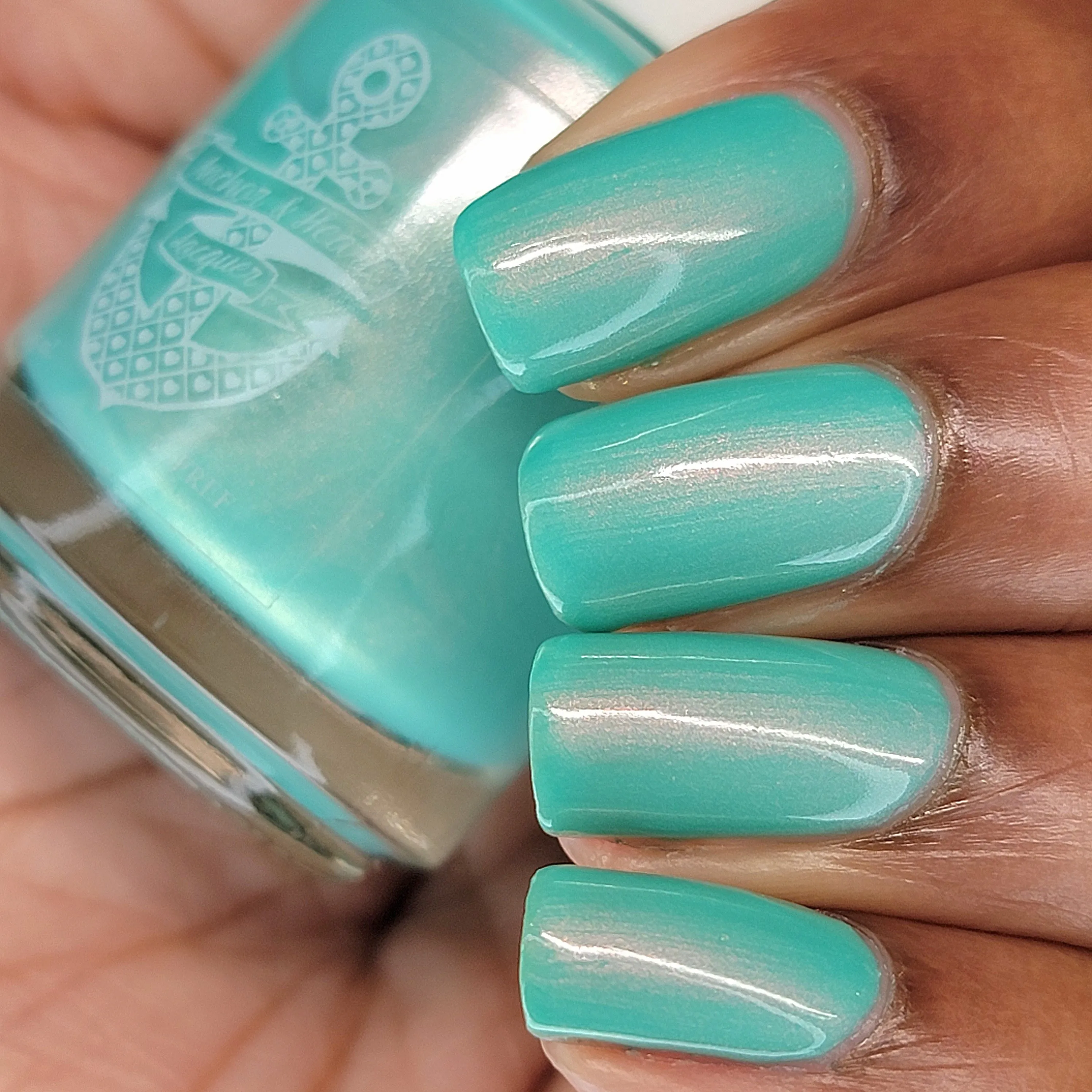 What's the 411? - turquoise shimmer nail polish