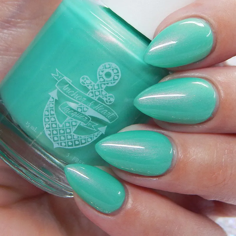 What's the 411? - turquoise shimmer nail polish