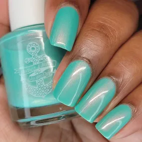 What's the 411? - turquoise shimmer nail polish