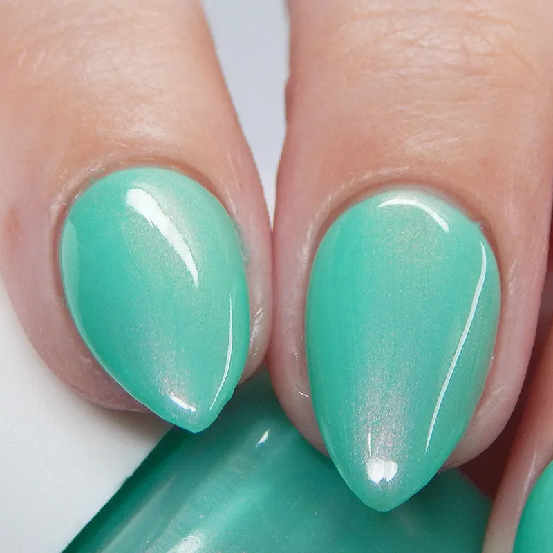 What's the 411? - turquoise shimmer nail polish