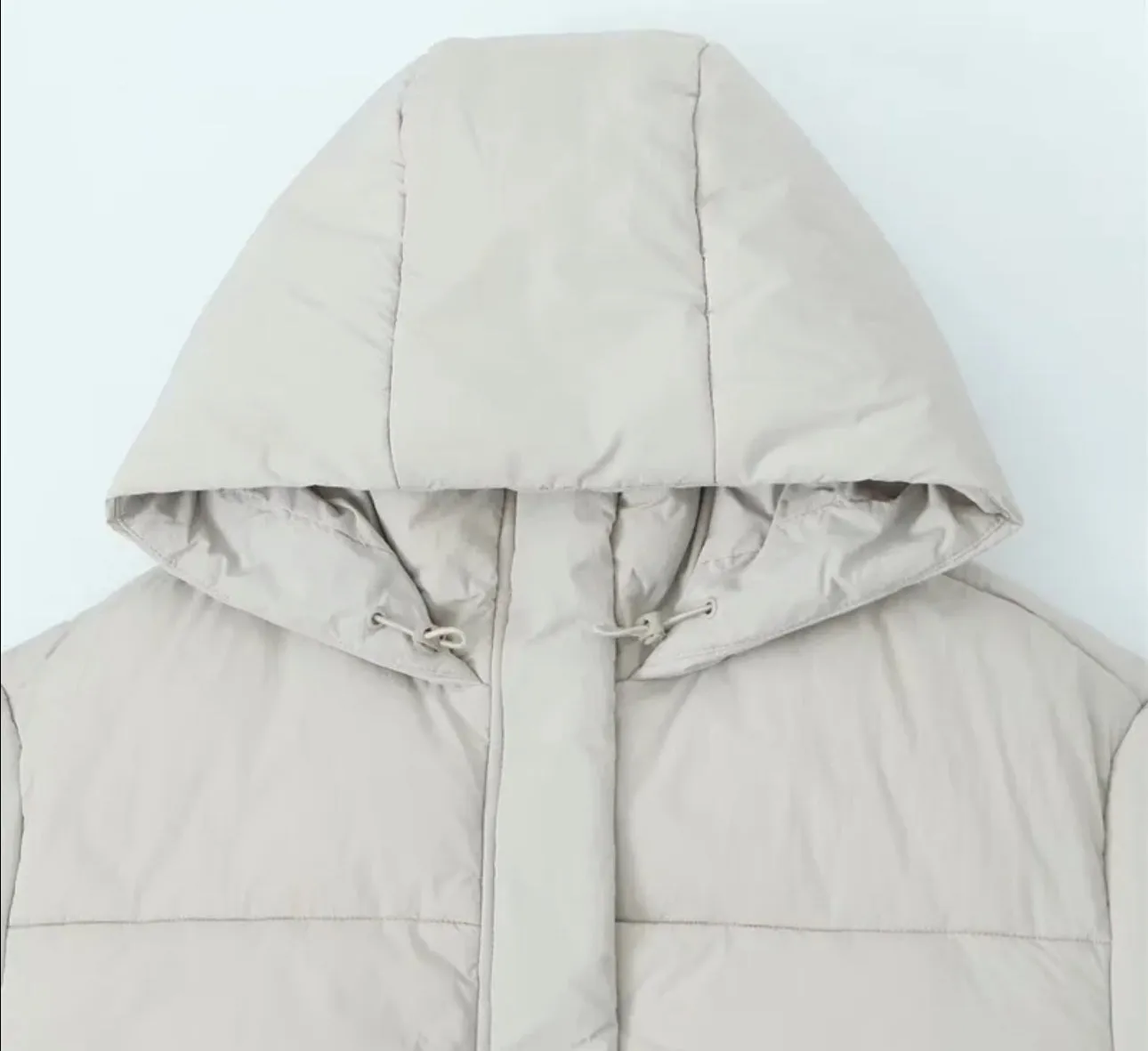 White Cozy Puffer Jacket with Hood