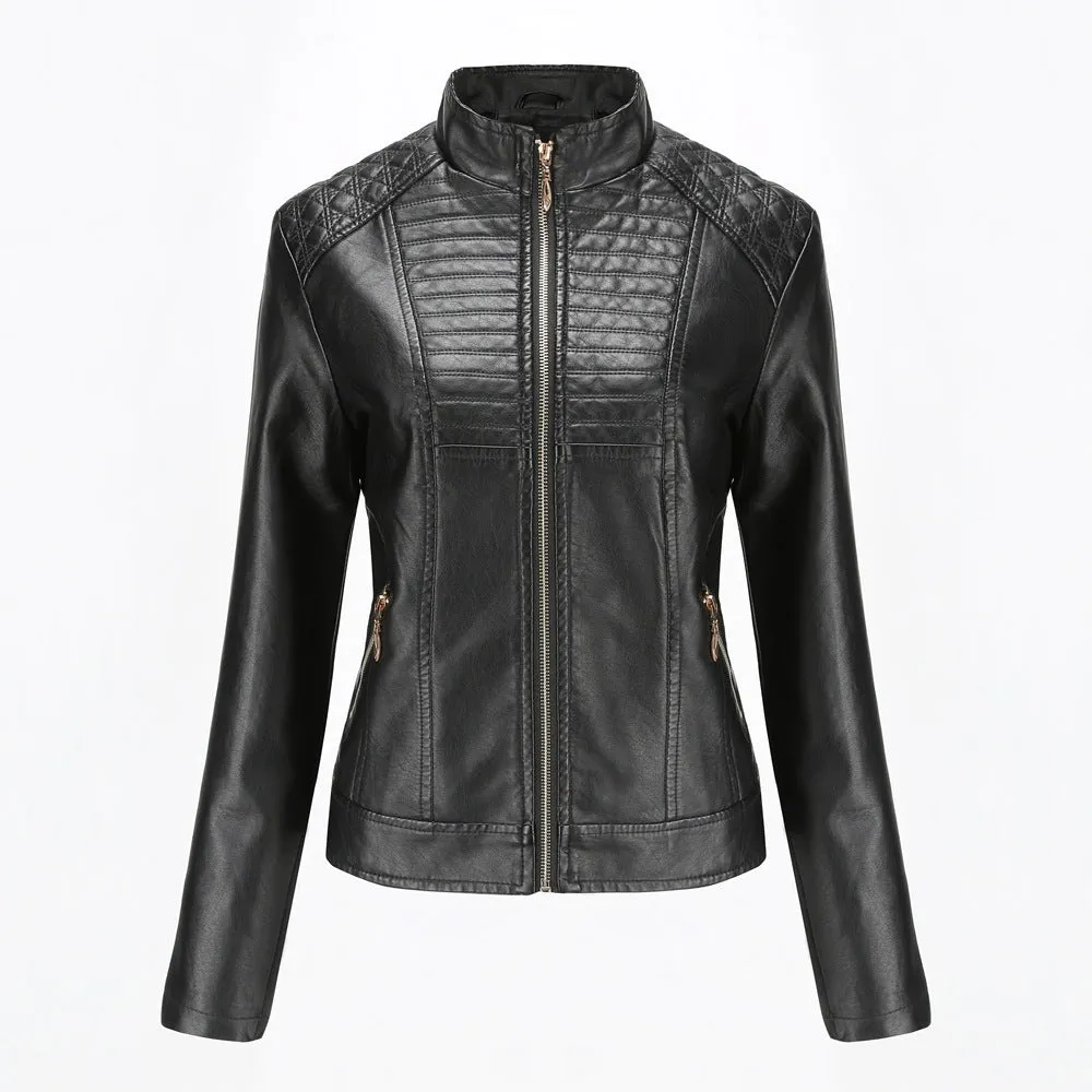 Women's motorcycle leather jacket