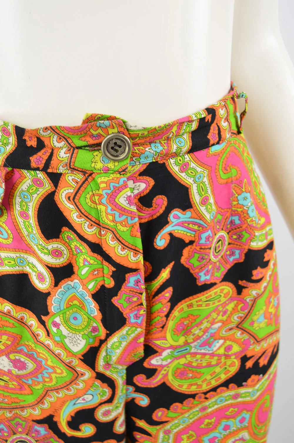 Women's Vintage Multicoloured Paisley Pants, 1990s